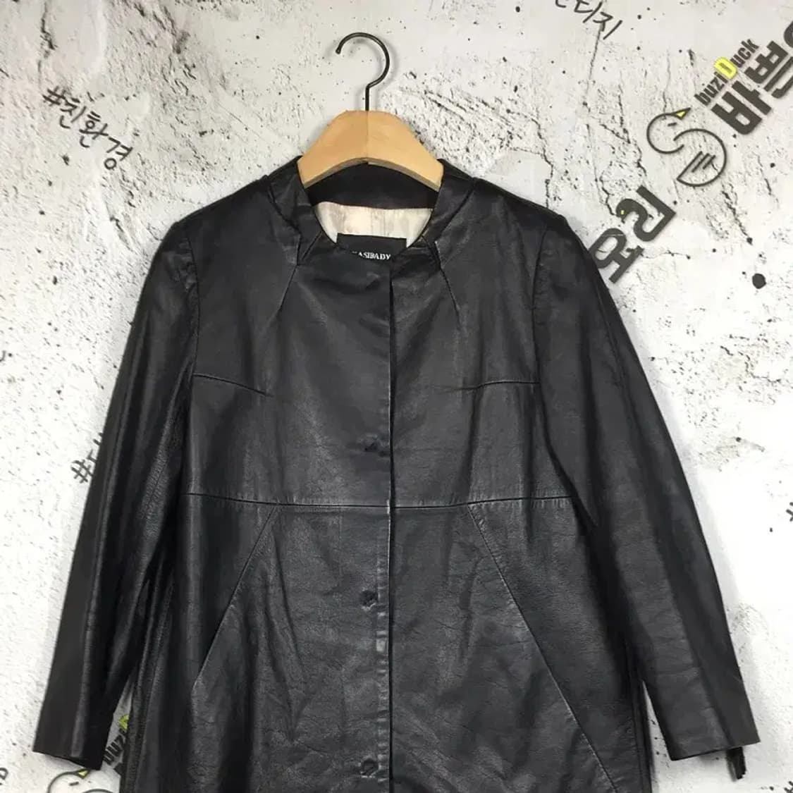 카시바디 KASIBADY 여성 천연 양가죽 코트 블랙 55 3200073 상품이미지4
