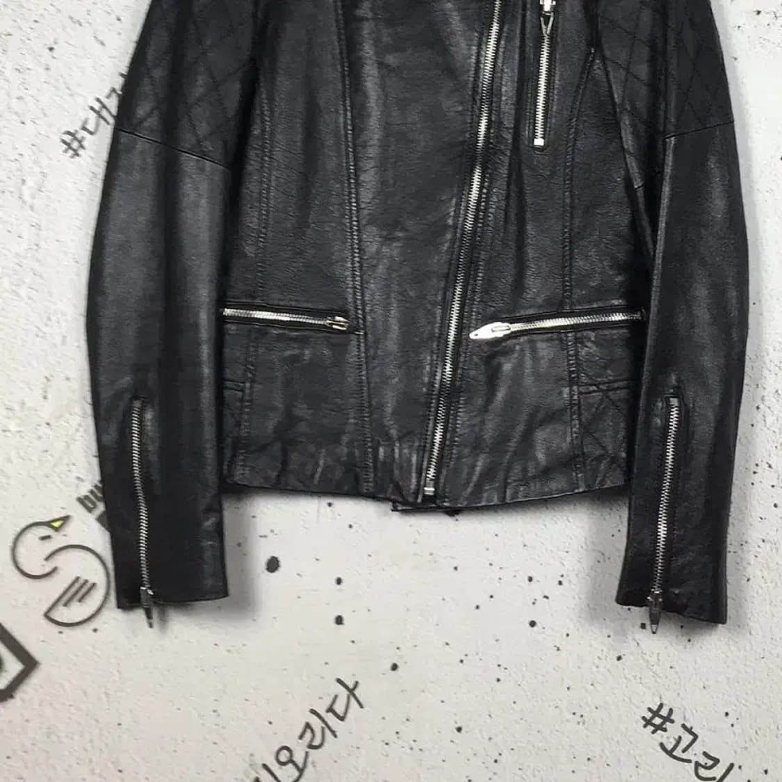 카시바디 여성 양가죽 라이더 자켓 블랙 55 3200066 상품이미지6
