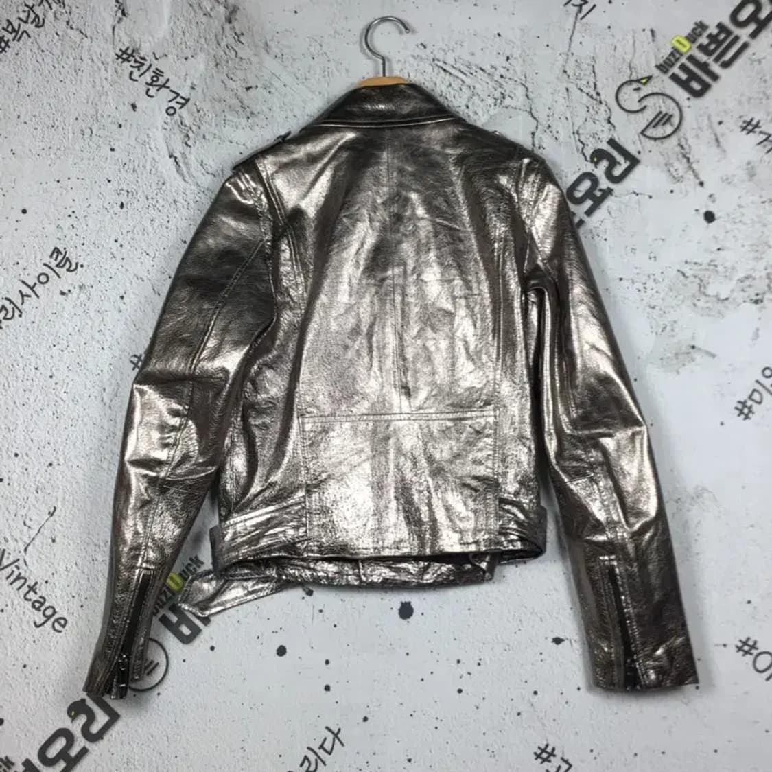 자라 ZARA 여성 건메탈 실버 모토재킷 XS 3200069 상품이미지2