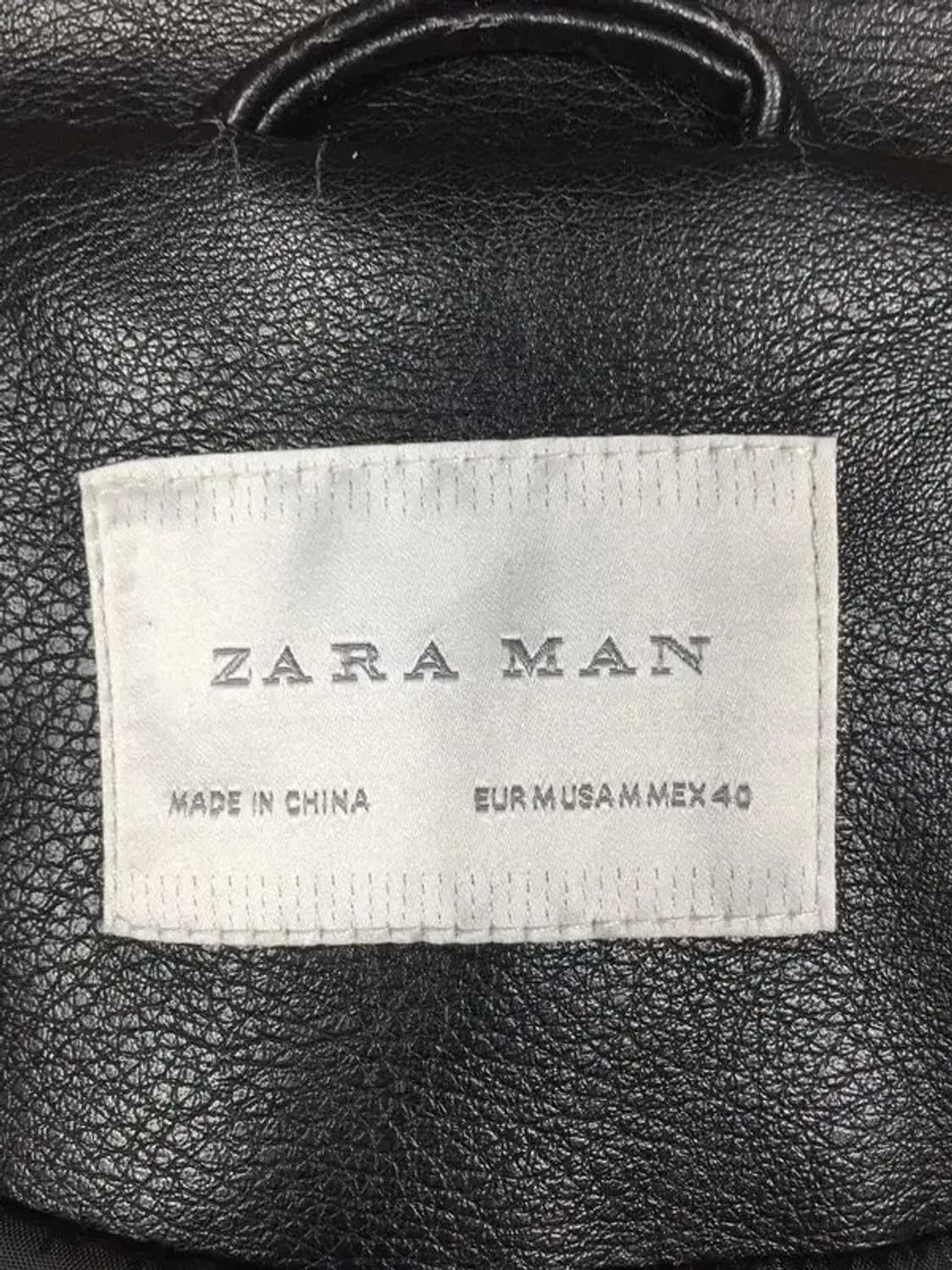 자라 ZARA 맨 바이커 라이더 가죽 자켓 블랙 USA M 3200070 상품이미지6