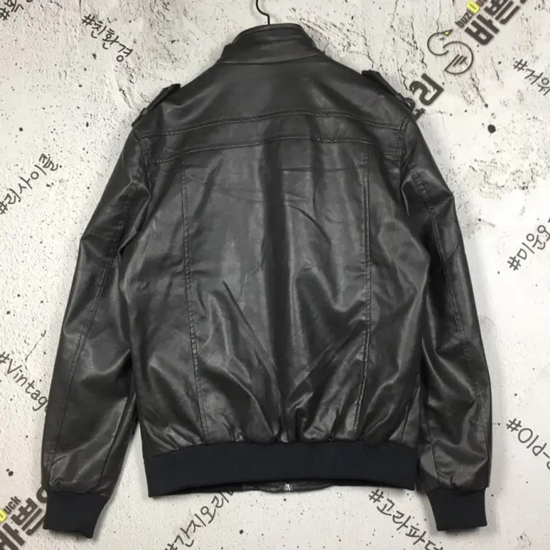 하이넥 바이커 라이딩 가죽 자켓 블랙 M 3200072 상품이미지2