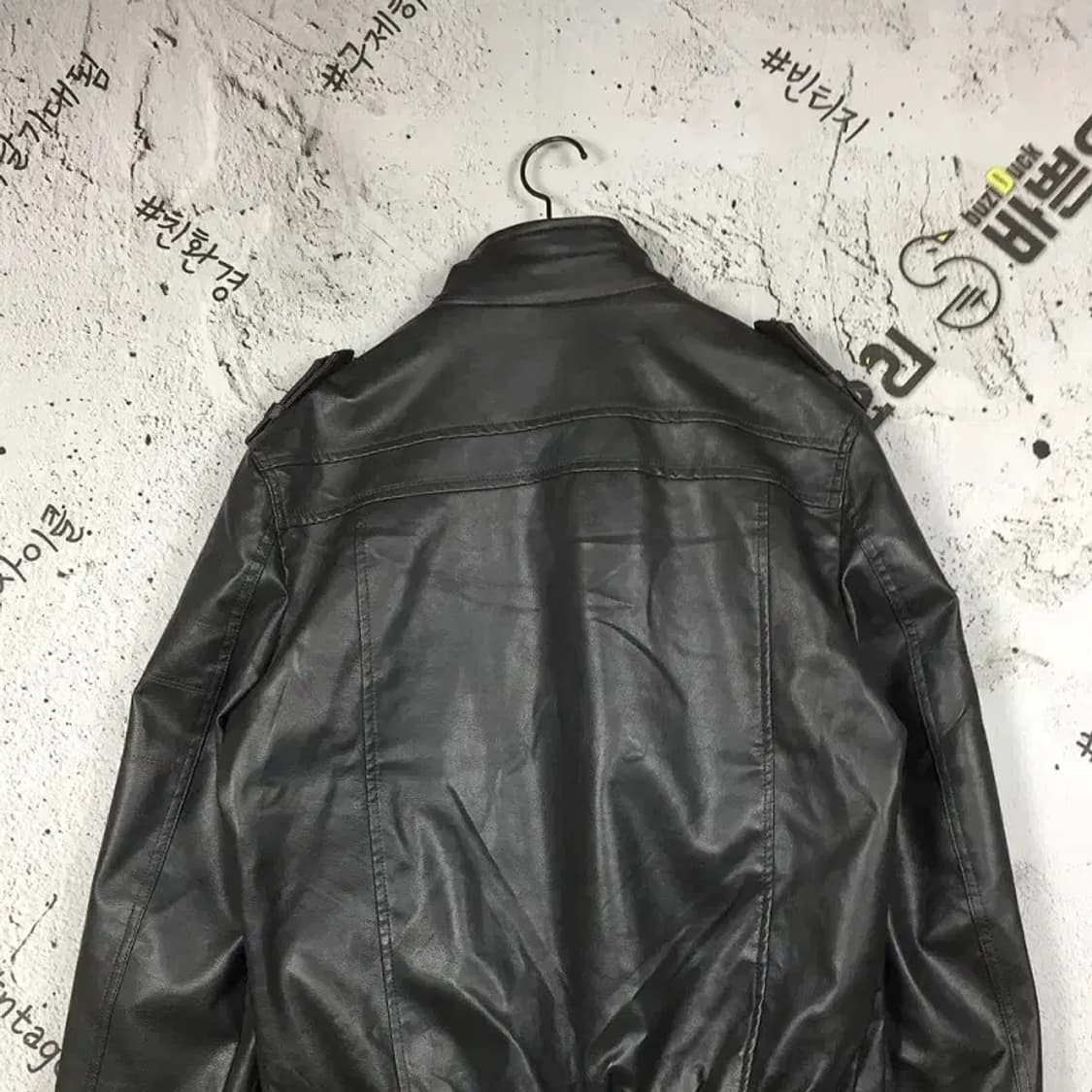 하이넥 바이커 라이딩 가죽 자켓 블랙 M 3200072 상품이미지5