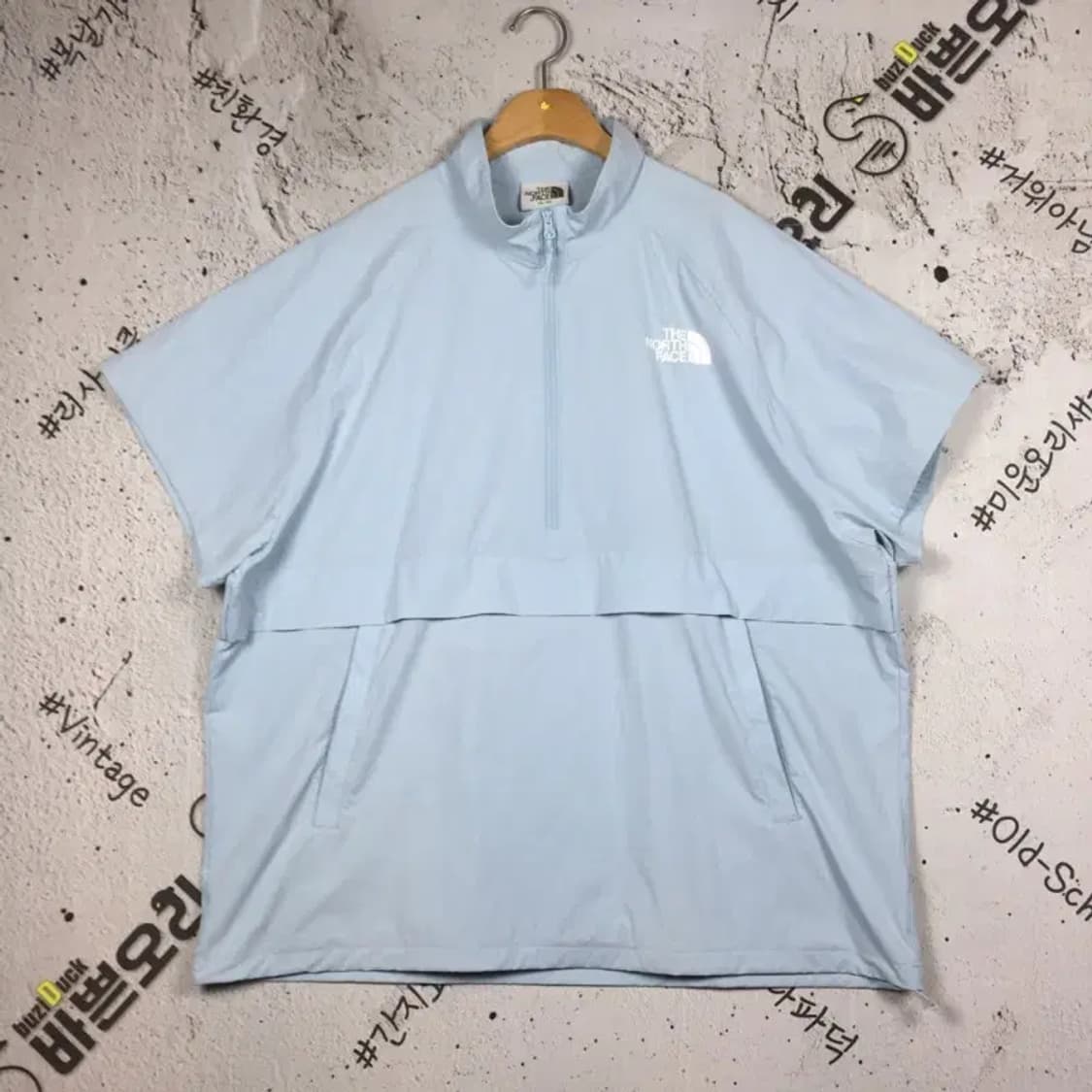 노스페이스 아이스런 하프집업 바람막이 라이트 블루 2XL 3800190 상품이미지1