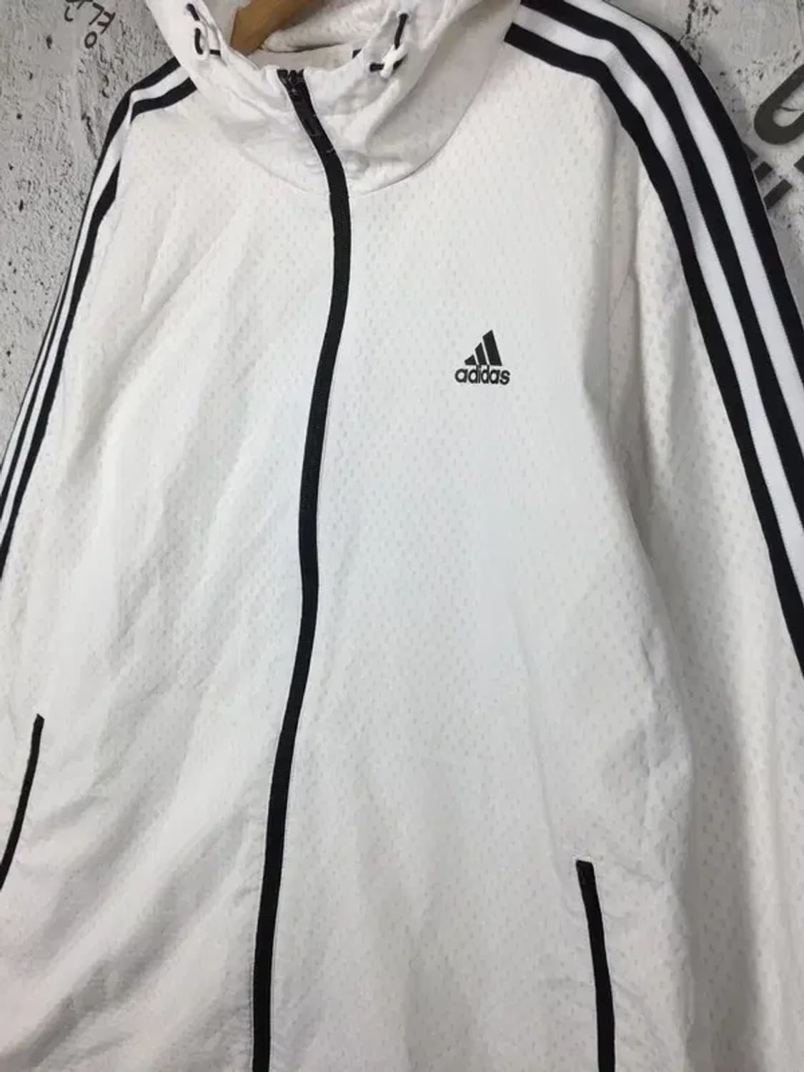 아디다스 3S 화이트 우븐 윈드브레이커 자켓 화이트 XL 3800191 상품이미지4
