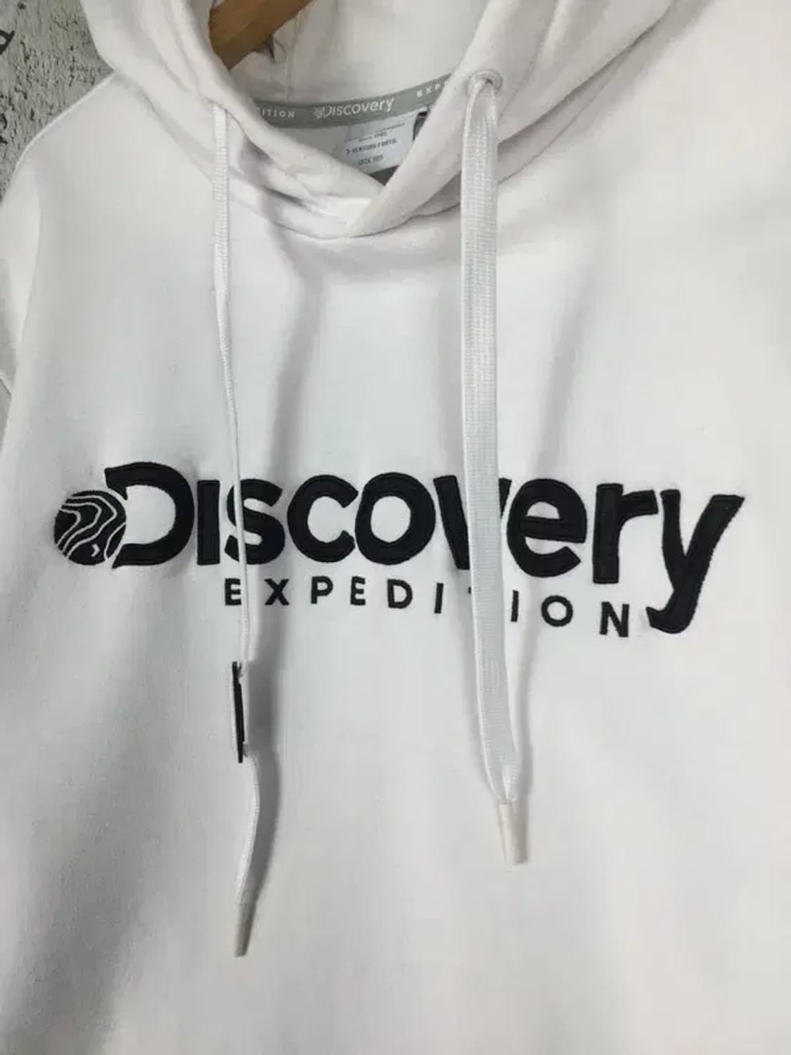 디스커버리 빅로고 기모 후드티 화이트 105 2300200 상품이미지4