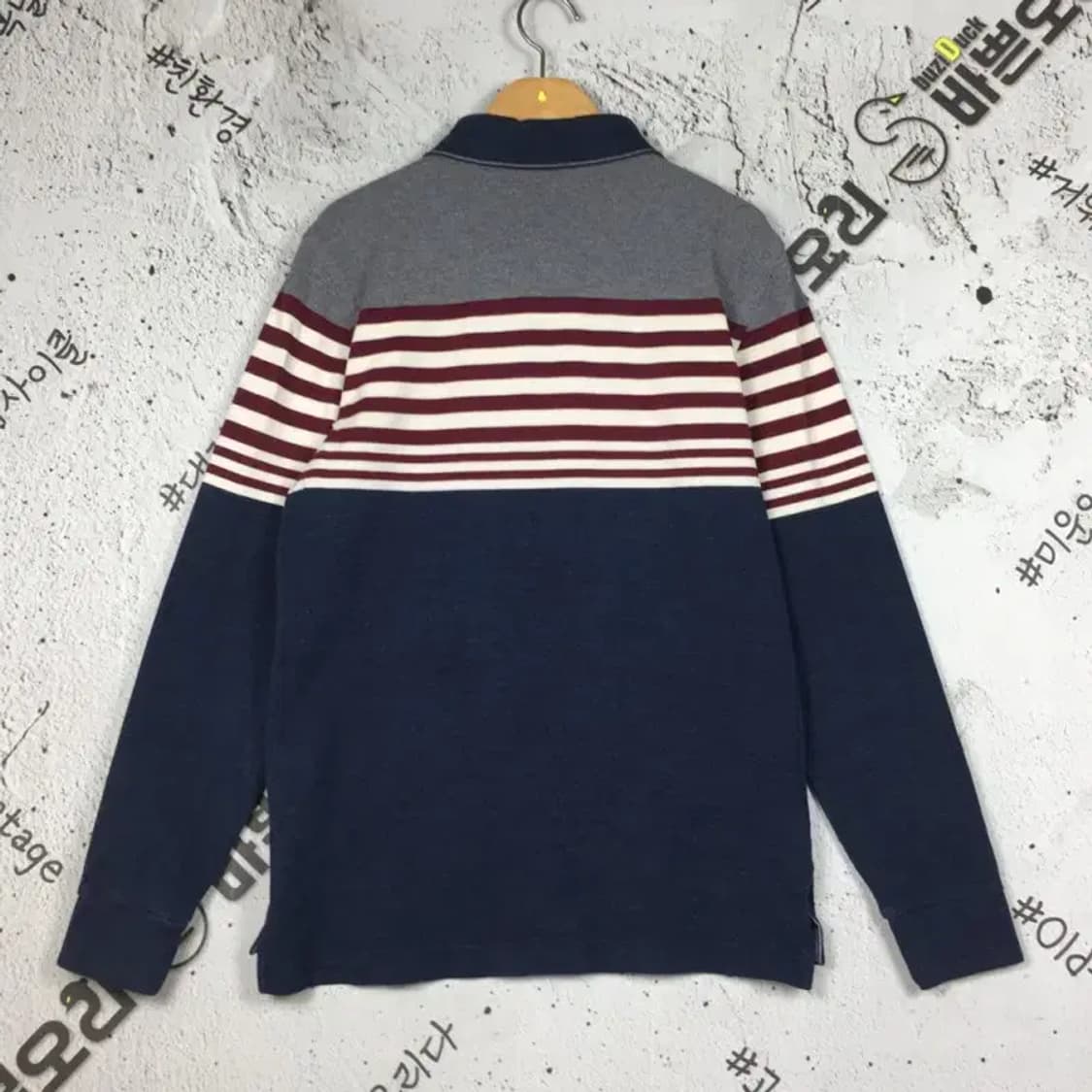 헤지스 캐쥬얼 PK 카라 긴팔 티 네이비 100 2100154 상품이미지2