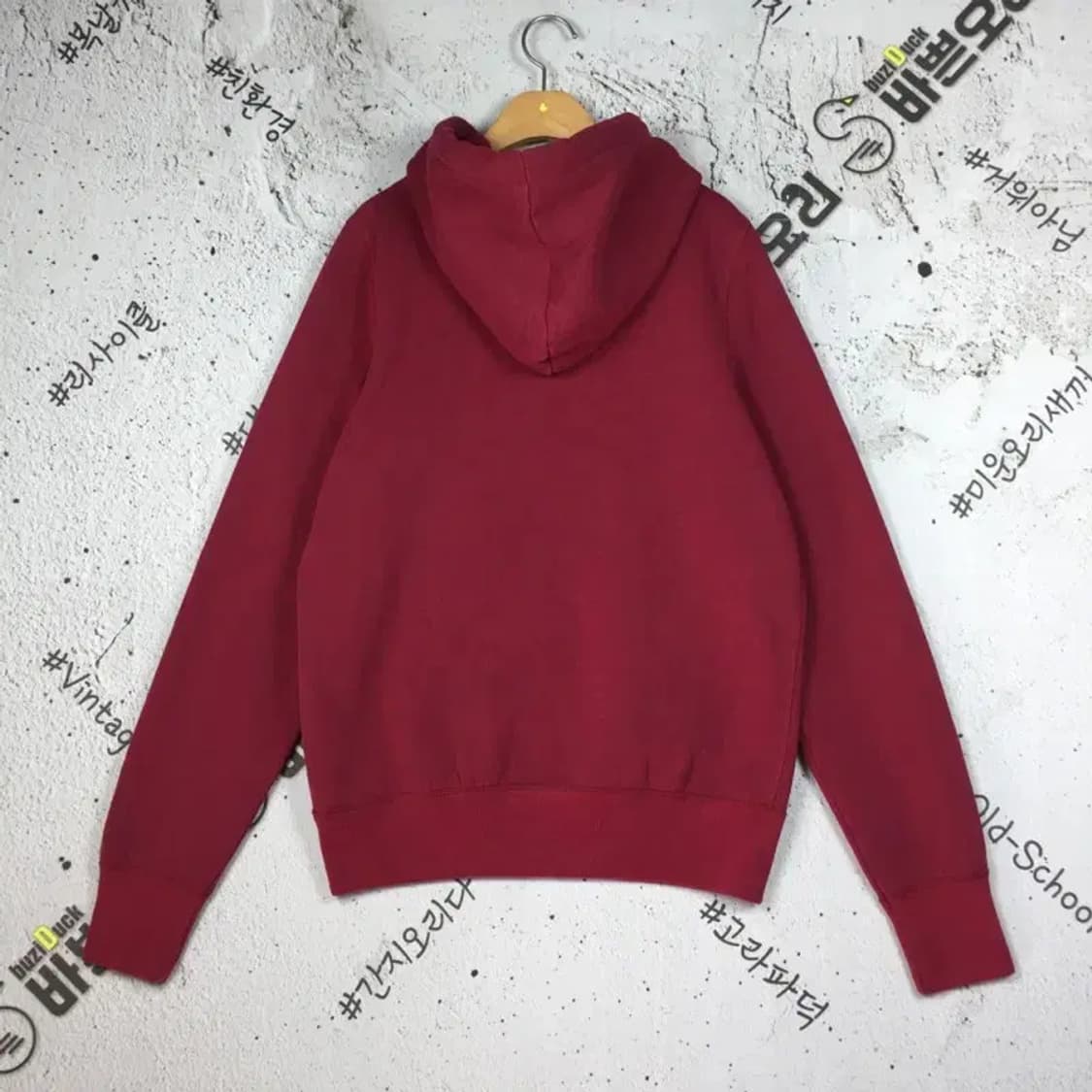 아베크롬비 빅로고 기모 후드티 와인 S 2300201 상품이미지2