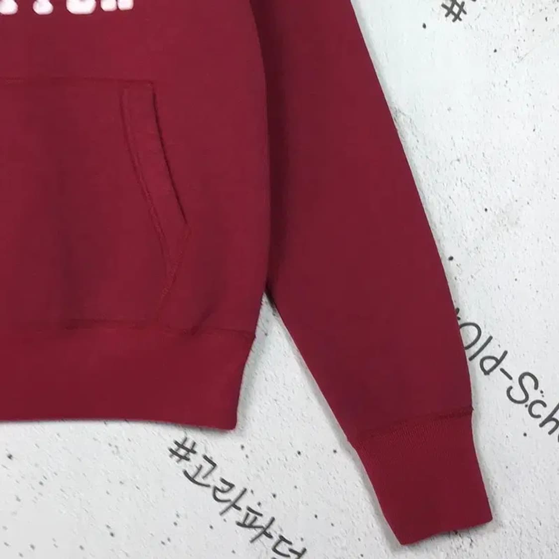 아베크롬비 빅로고 기모 후드티 와인 S 2300201 상품이미지7