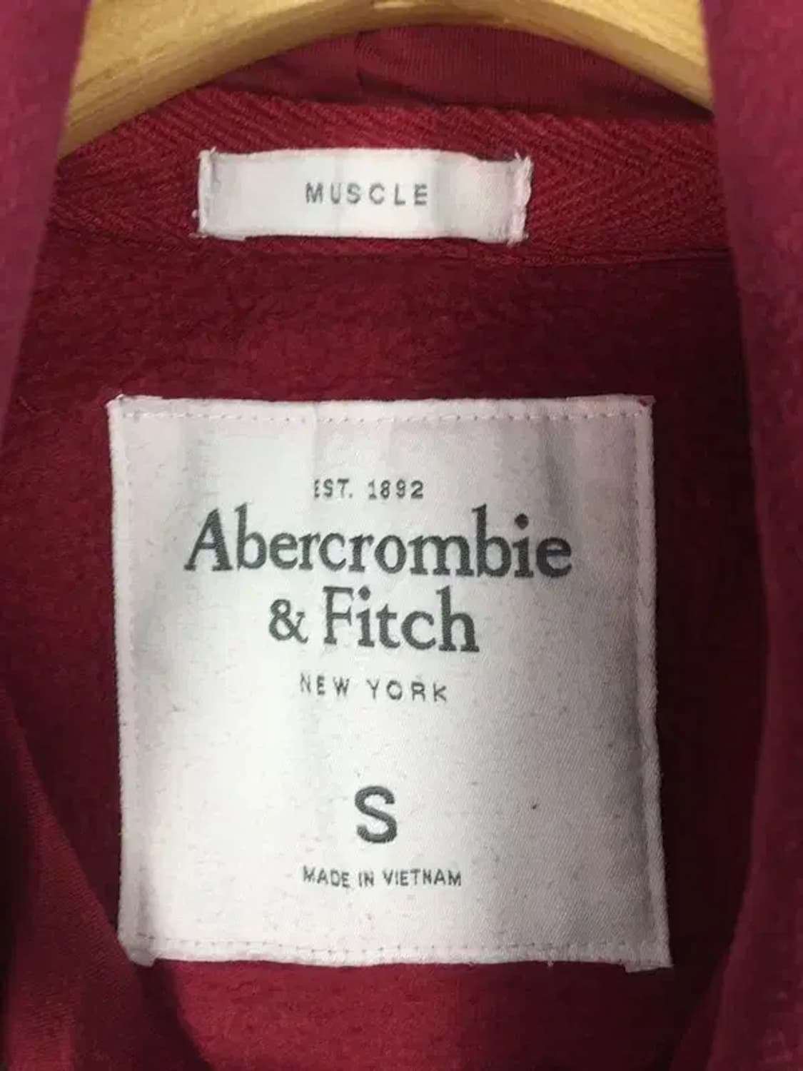 아베크롬비 빅로고 기모 후드티 와인 S 2300201 상품이미지8