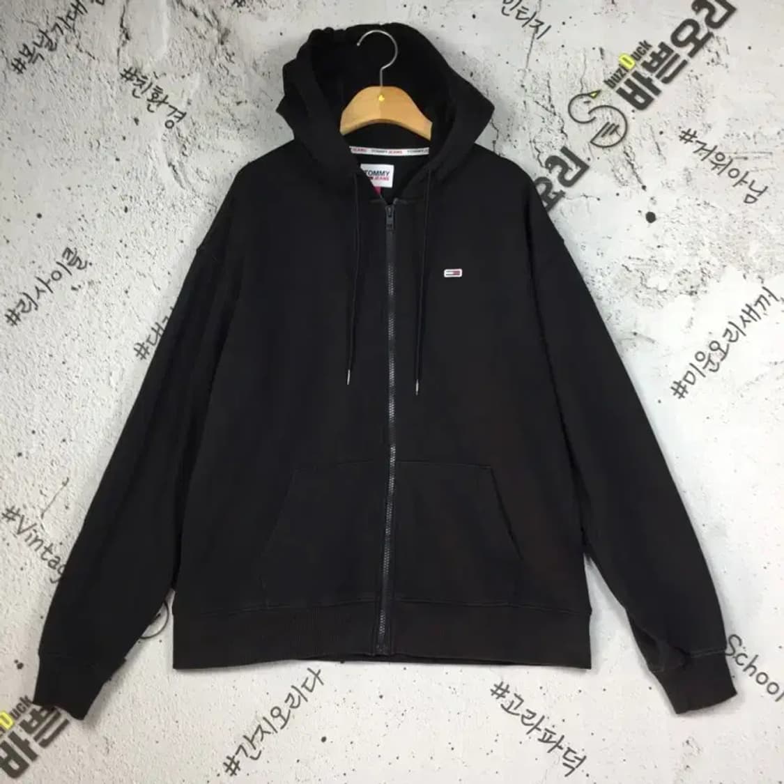 타미힐피거 후드 집업 블랙 S 2300207 상품이미지1