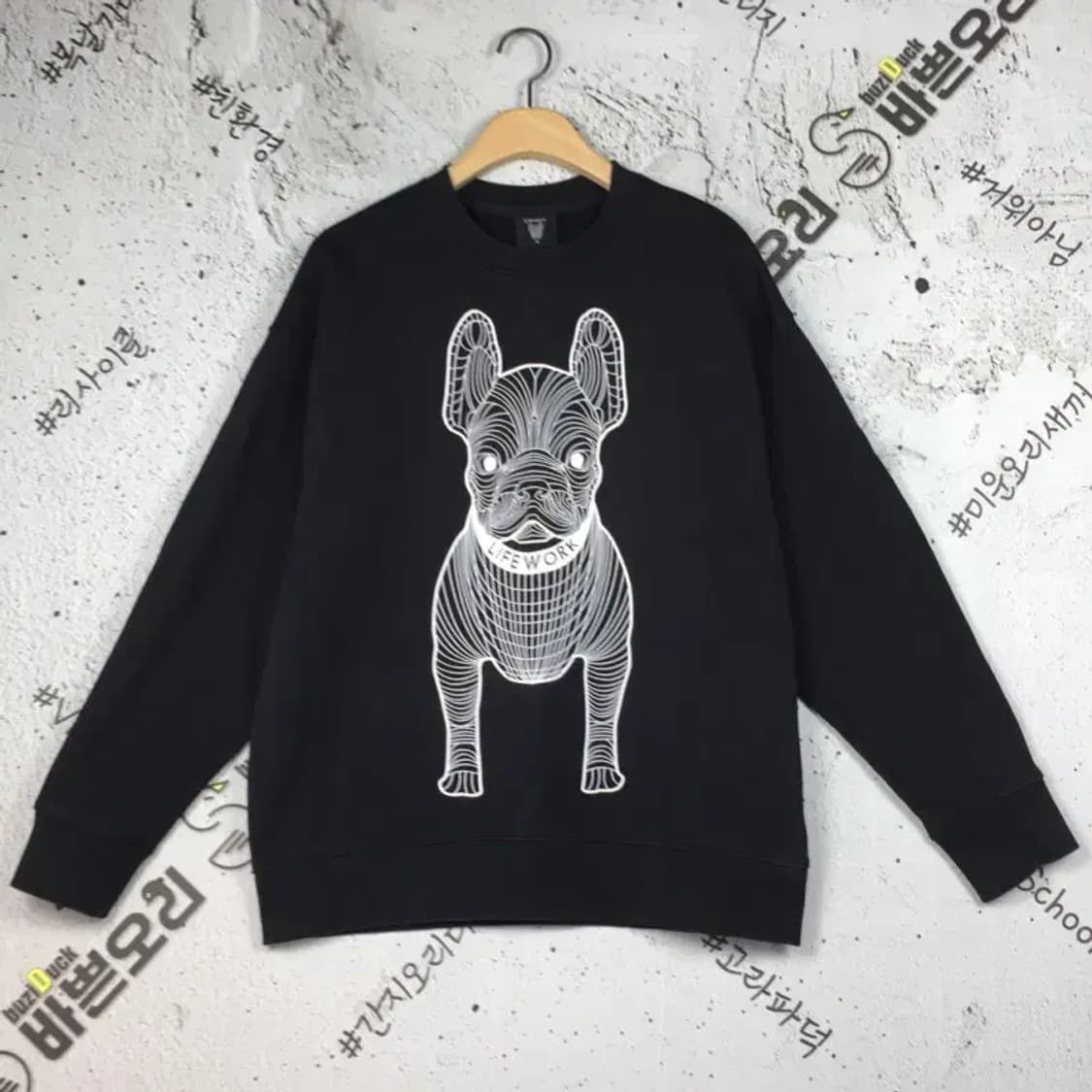 라이프워크 라독 빅로고 맨투맨 블랙 M 2200239 상품이미지1