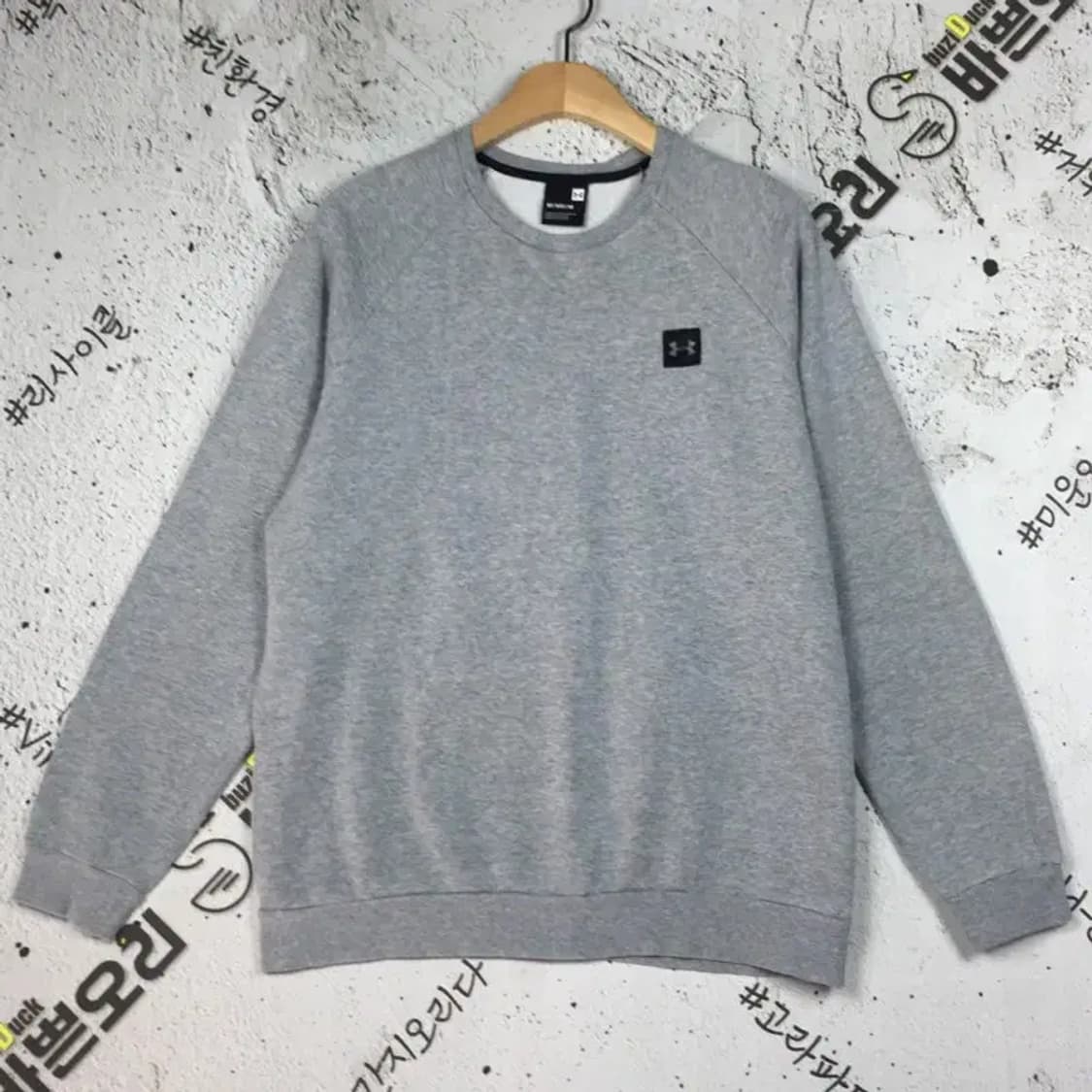 언더아머 약기모 맨투맨 라이트 그레이 M 2200241 상품이미지1