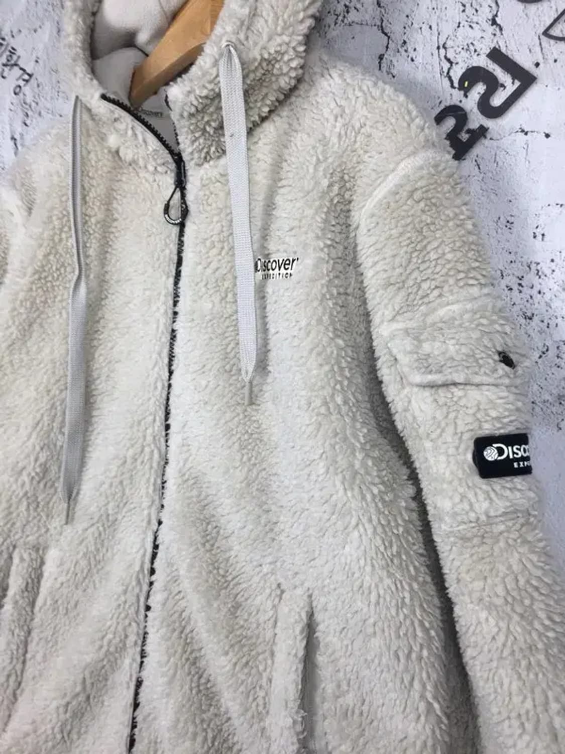 디스커버리 후리스 후드 집업 점퍼 베이지 100 3400142 상품이미지3