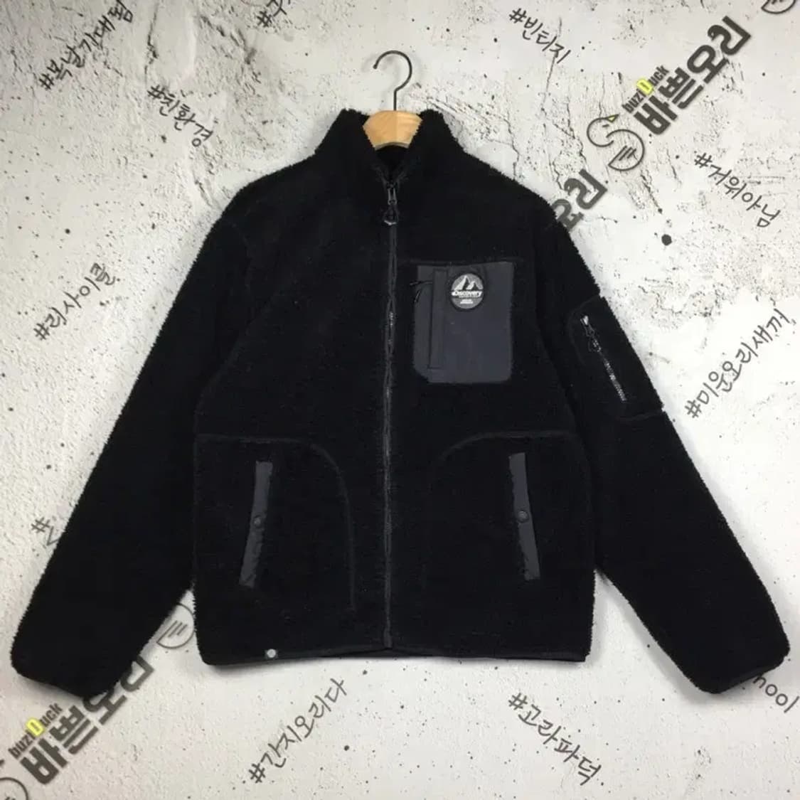 디스커버리 뽀글이 후리스 플리스 자켓 블랙 95 3400146 상품이미지1