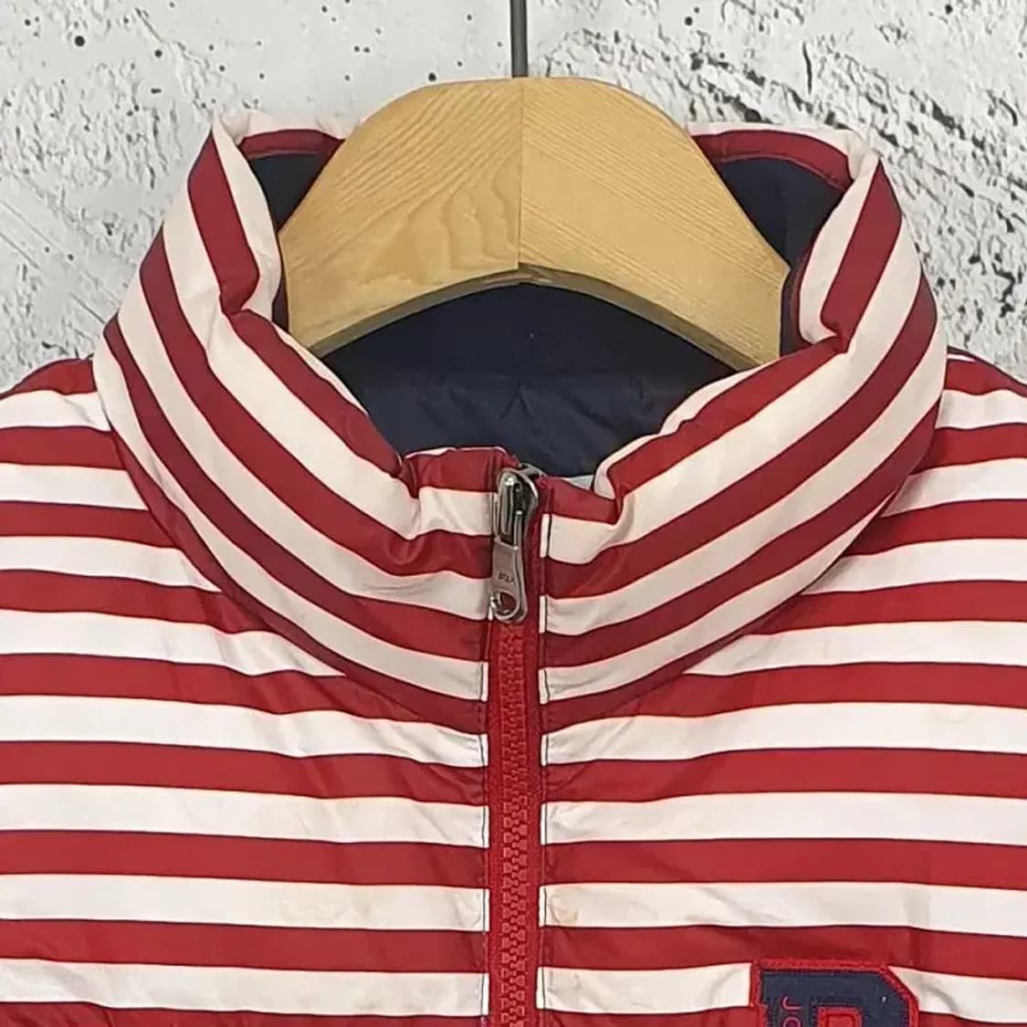 JDX 덕다운 골프 패딩 조끼 스트라이프 네이비 3400098 상품이미지5