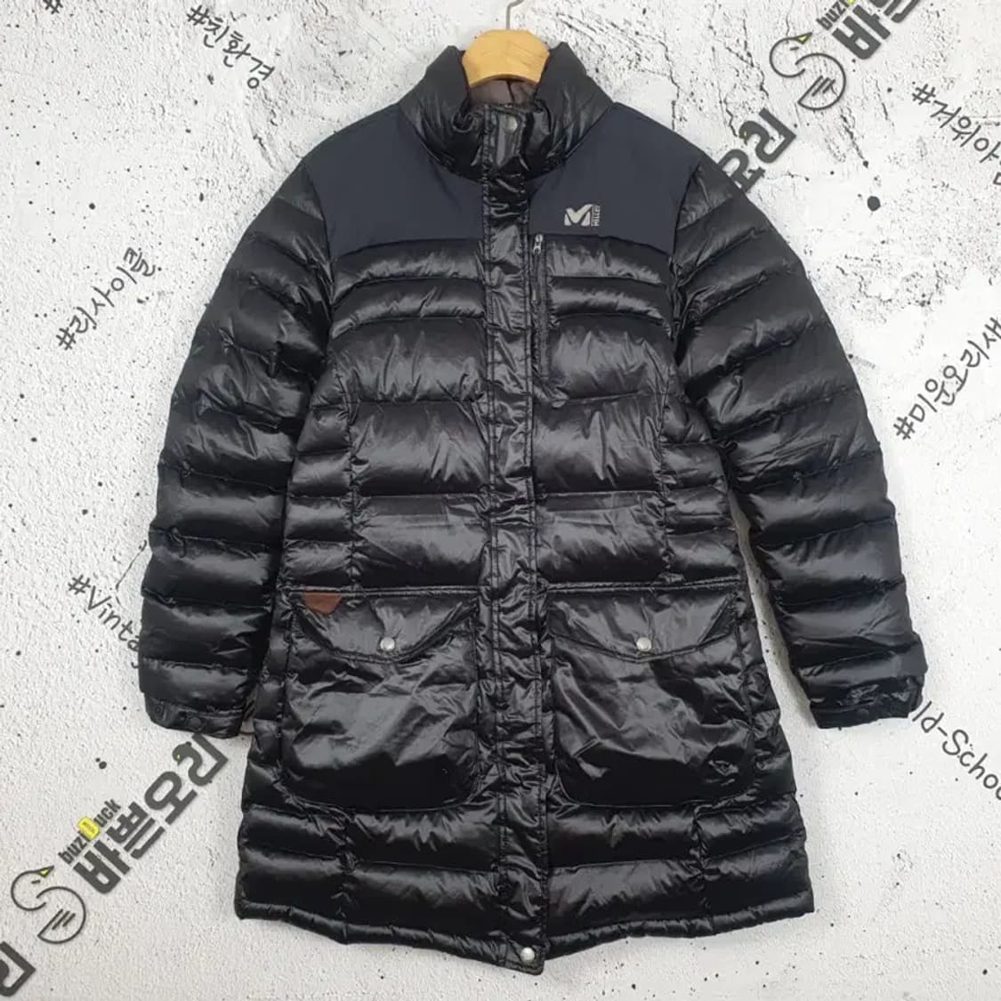 밀레 MILLET 구스다운 투웨이 여성 패딩 코팅 블랙 3400104 상품이미지1