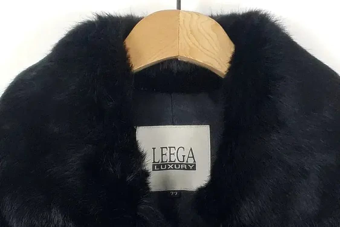 LEEGA 100% 리얼 토끼털 반코트 블랙 3400094 상품이미지5