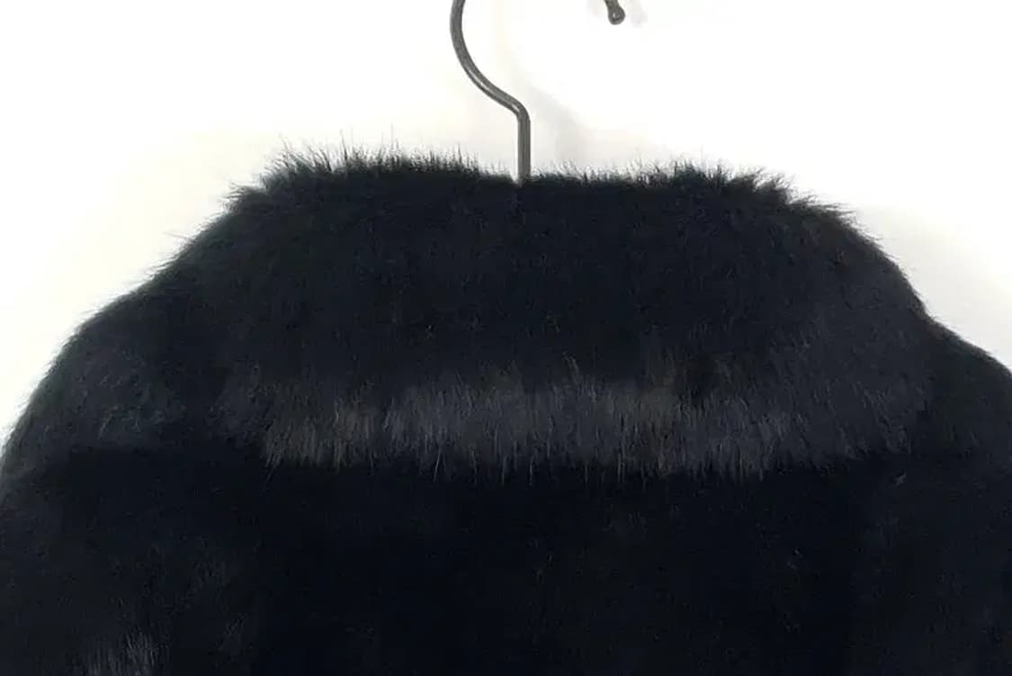 LEEGA 100% 리얼 토끼털 반코트 블랙 3400094 상품이미지7