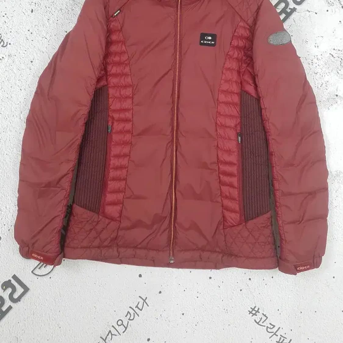 아이더 EIDER 여성 경량 후드 패딩 다크코랄 3400113 상품이미지4