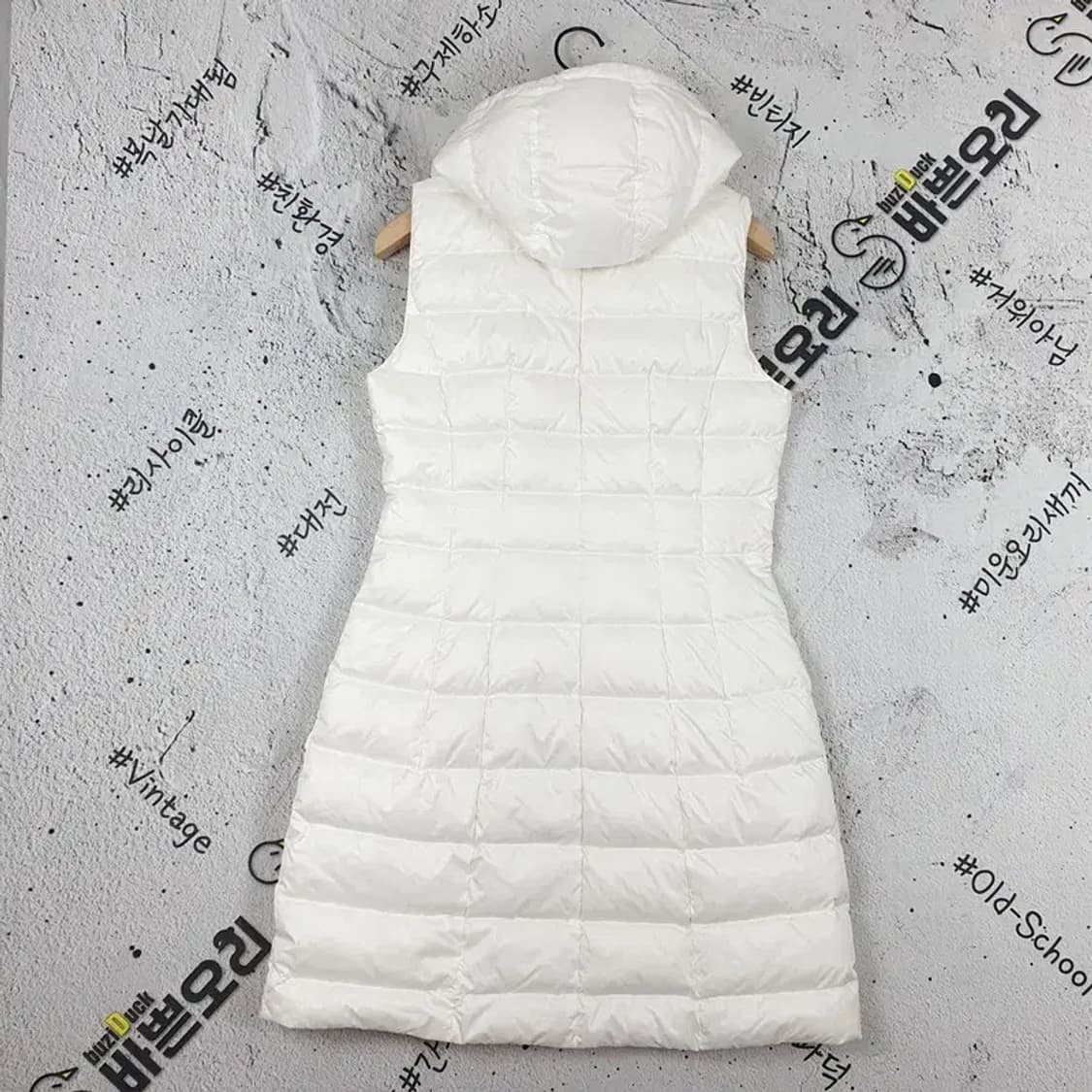 디즈니 DISNEY 퀄팅 덕다운 롱패딩 조끼 화이트 3400126 상품이미지2