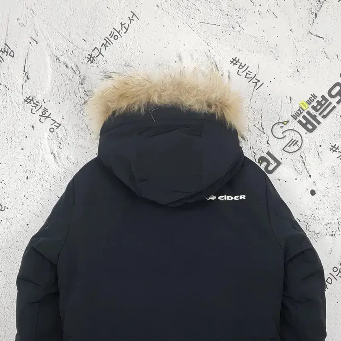 EIDER 아이더 사파리 네이비 라쿤퍼 덕다운 패딩 블랙 3400095 상품이미지6