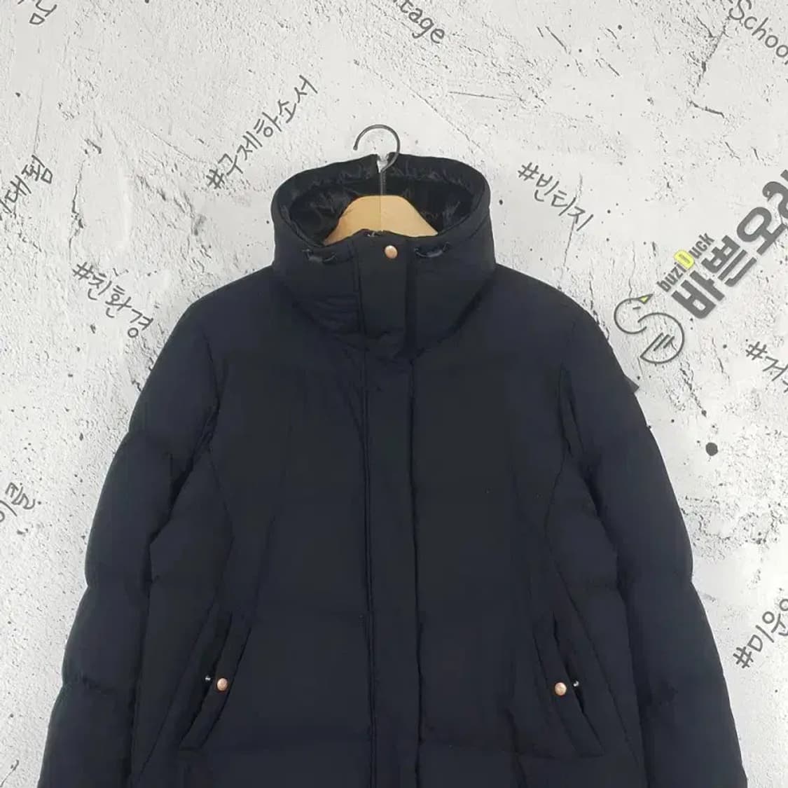 헤지스골프 퀄팅 구스다운 HWJU8D881 롱패딩 블랙 3400107 상품이미지3