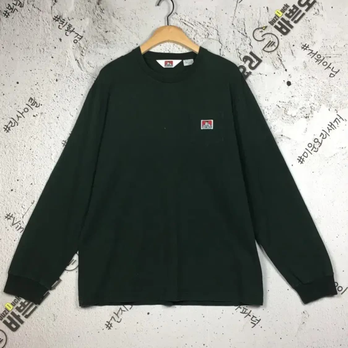 벤데이비스 롱 슬리브 긴팔 티 빈티지 그린 XL 2100157 상품이미지1