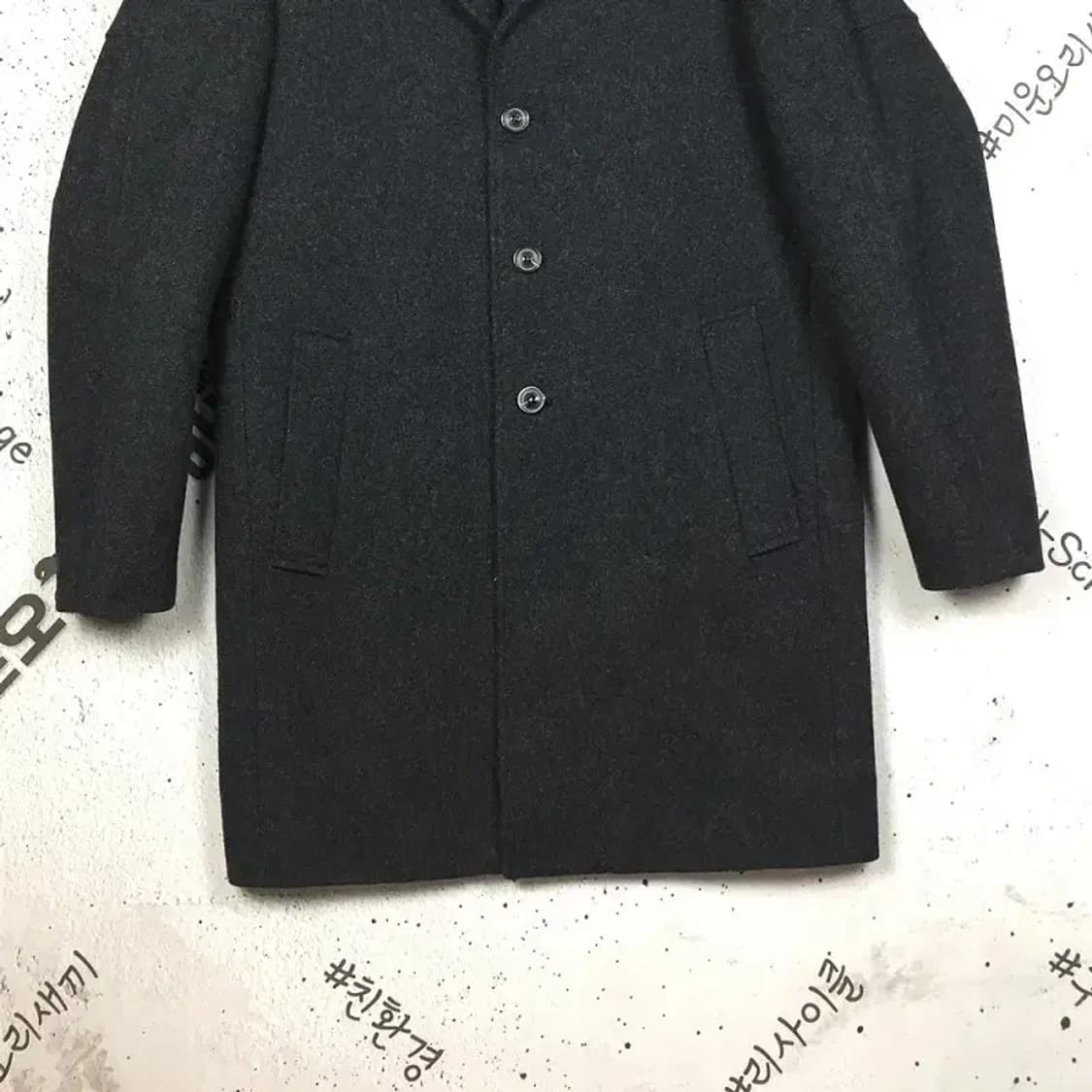 지오지아 램스 울 멜튼 코트 그레이 XL 3200078 상품이미지5