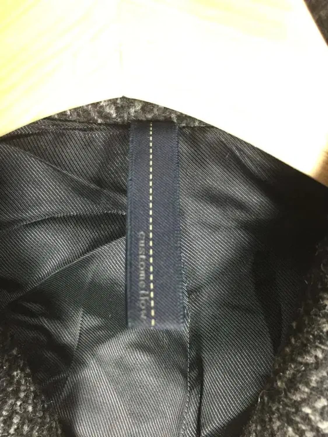 커스텀멜로우 헤링본 울혼방 슬림 싱글 코트 블랙 105 3200079 상품이미지8