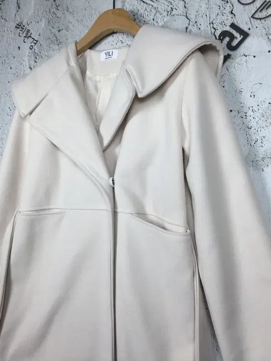 일리 여성 빅카라 스트랩 하프 트랩 코트 3200081 상품이미지4