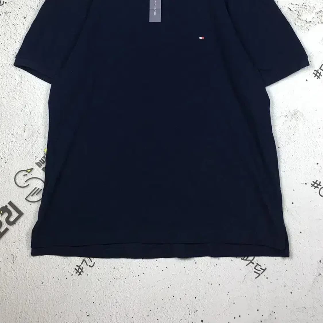 [새상품] 타미힐피거 반팔 카라티 네이비 XL 1000512 상품이미지5