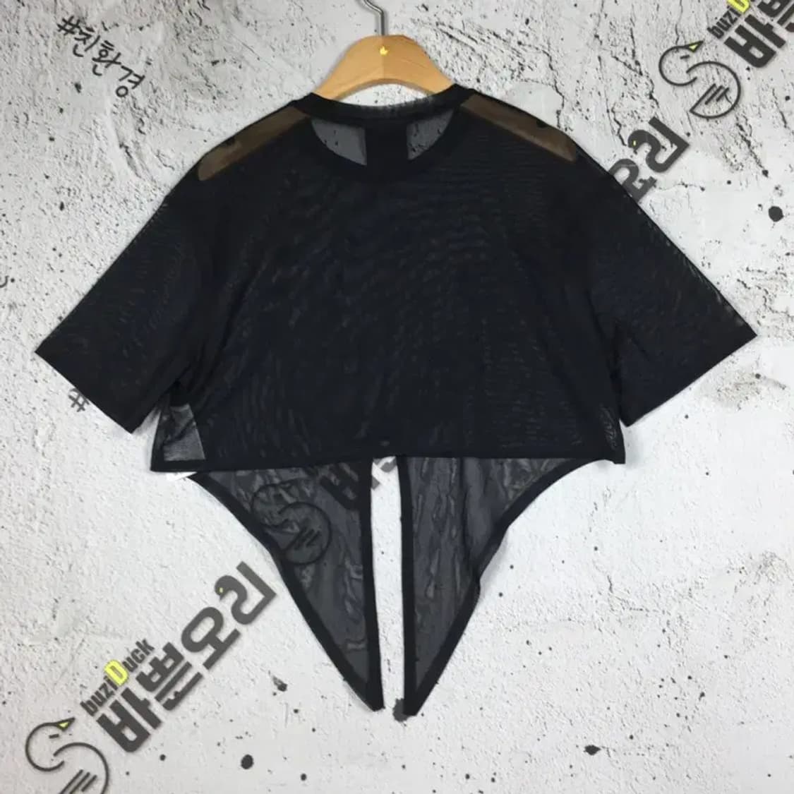 나이키 여성 스우시 메쉬 크롭탑 반팔 티 블랙 S 1000513 상품이미지2