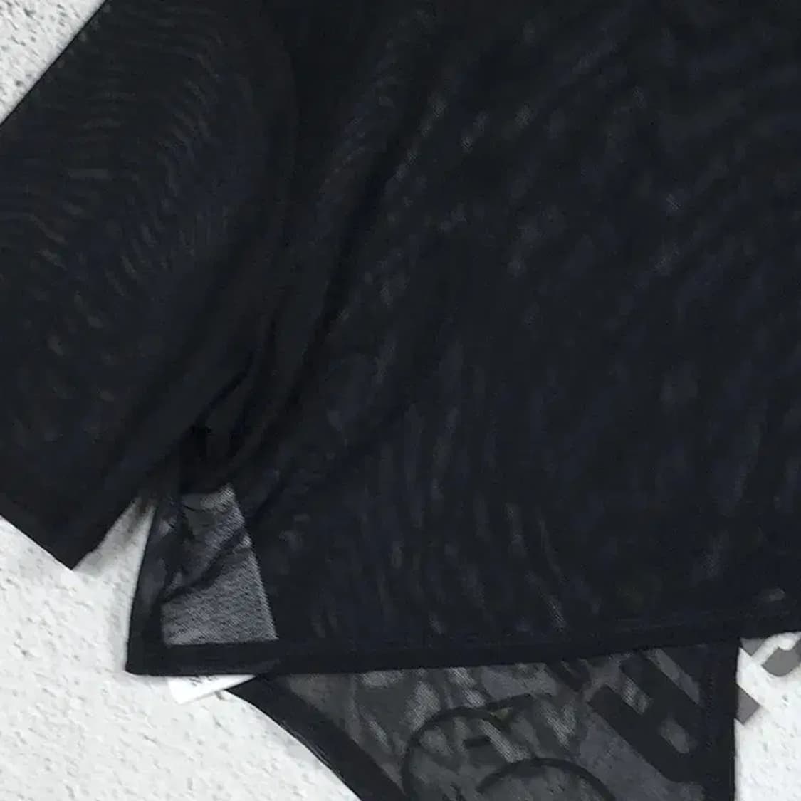 나이키 여성 스우시 메쉬 크롭탑 반팔 티 블랙 S 1000513 상품이미지5