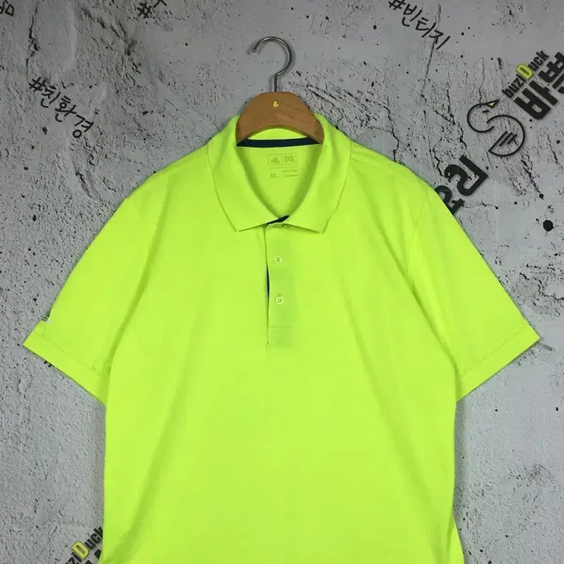 아디다스 반팔 골프 폴로 카라티 형광 XL 1000514 상품이미지4