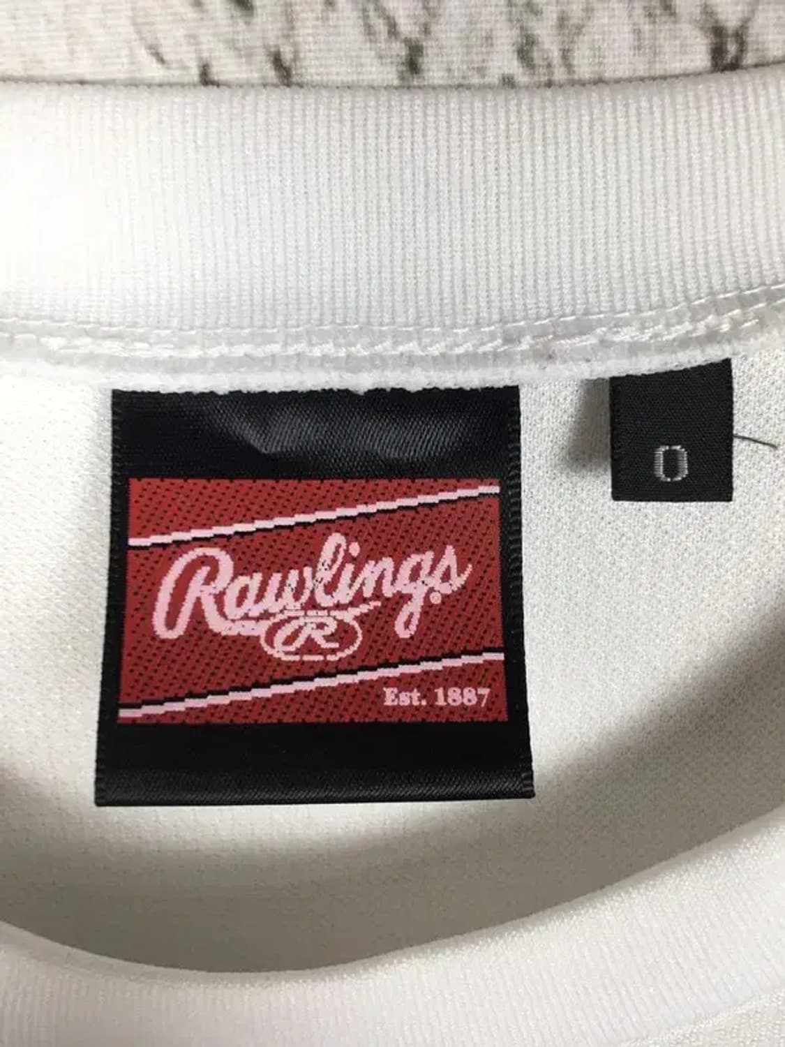 롤링스 야구 유니폼 무지 반팔 티 화이트 XXL 1000517 상품이미지6