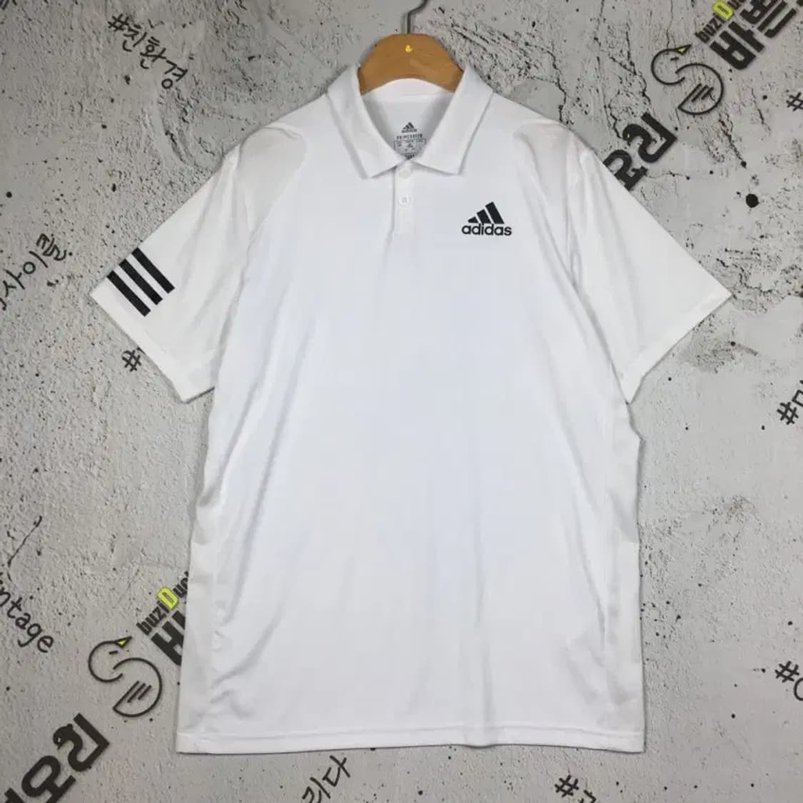 아디다스 클럽 삼선 폴로 반팔 카라티 화이트 L 1000518 상품이미지1