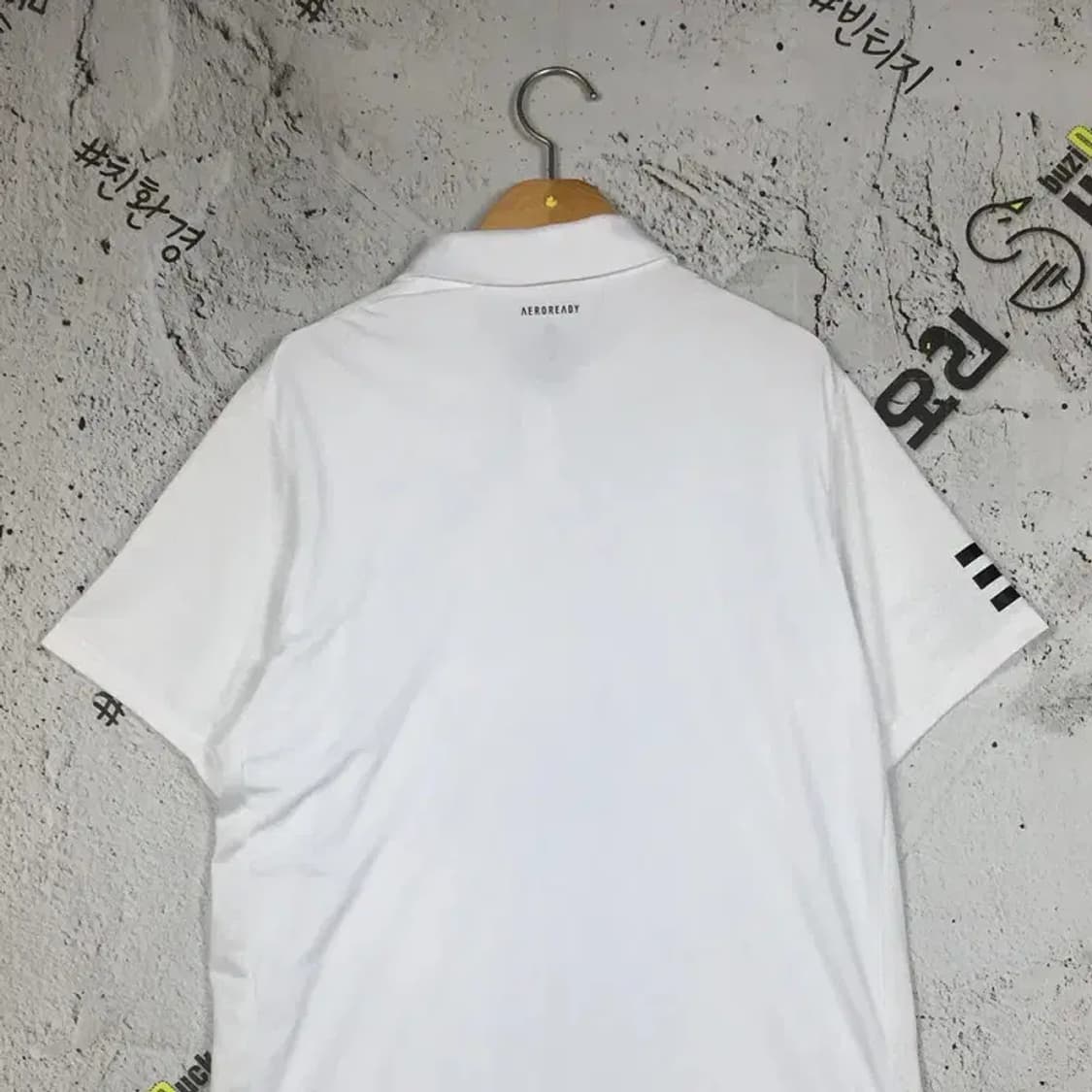 아디다스 클럽 삼선 폴로 반팔 카라티 화이트 L 1000518 상품이미지5