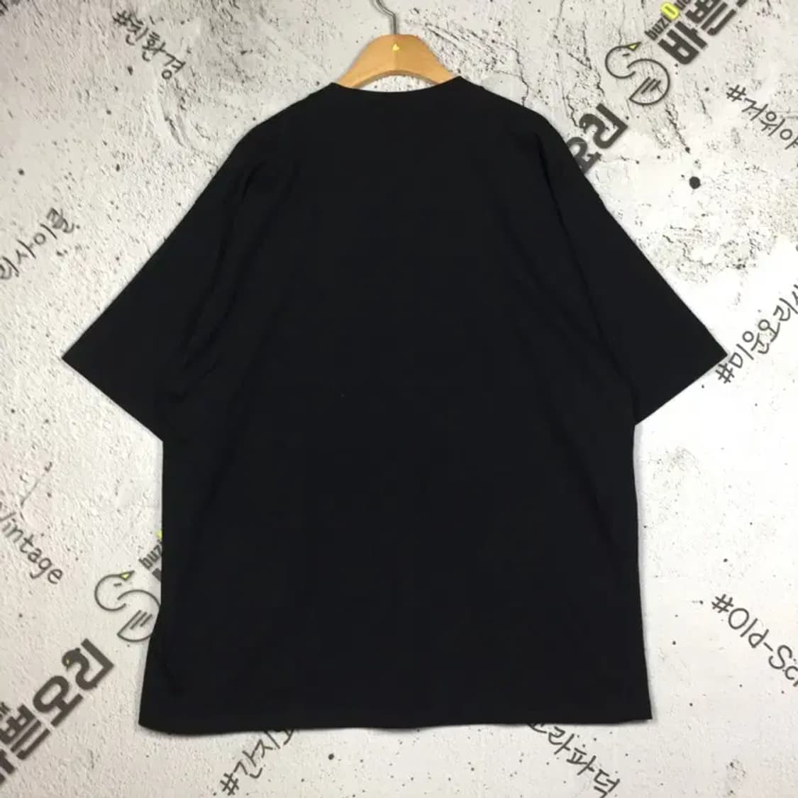 이벳필드 오버핏 로고패치 반팔 티 블랙 XL 1000519 상품이미지2