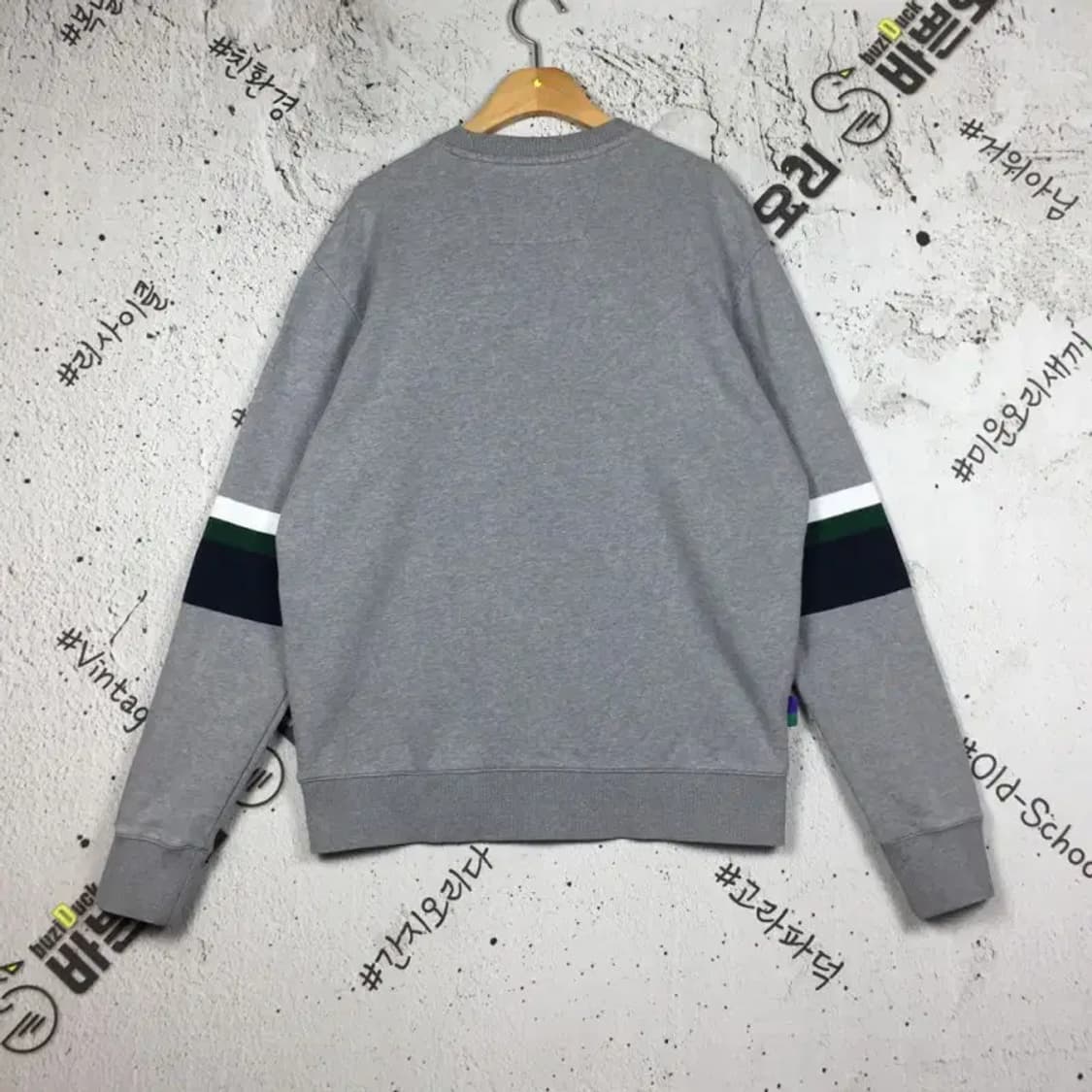 헤지스 테니스 윔블던 맨투맨 배색 라이트 그레이 95 2200244 상품이미지2