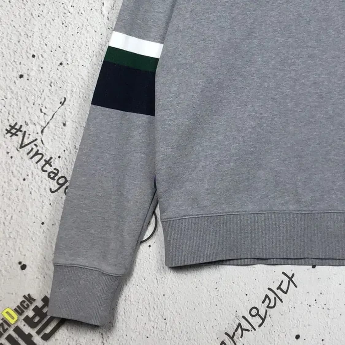 헤지스 테니스 윔블던 맨투맨 배색 라이트 그레이 95 2200244 상품이미지5