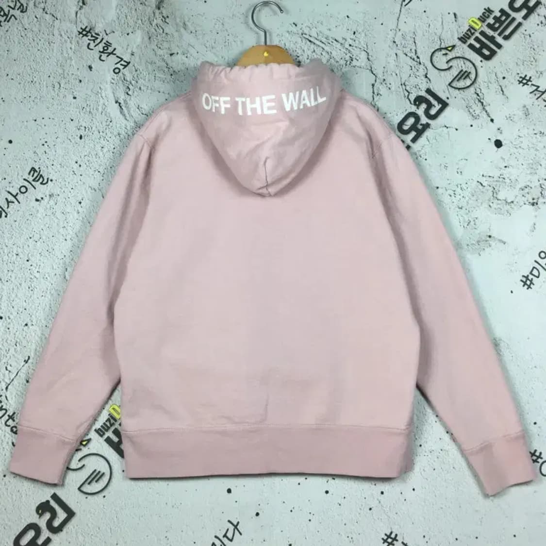 반스 스퀘어 빅로고 약기모 후드티 라이트 핑크 M 2300231 상품이미지2