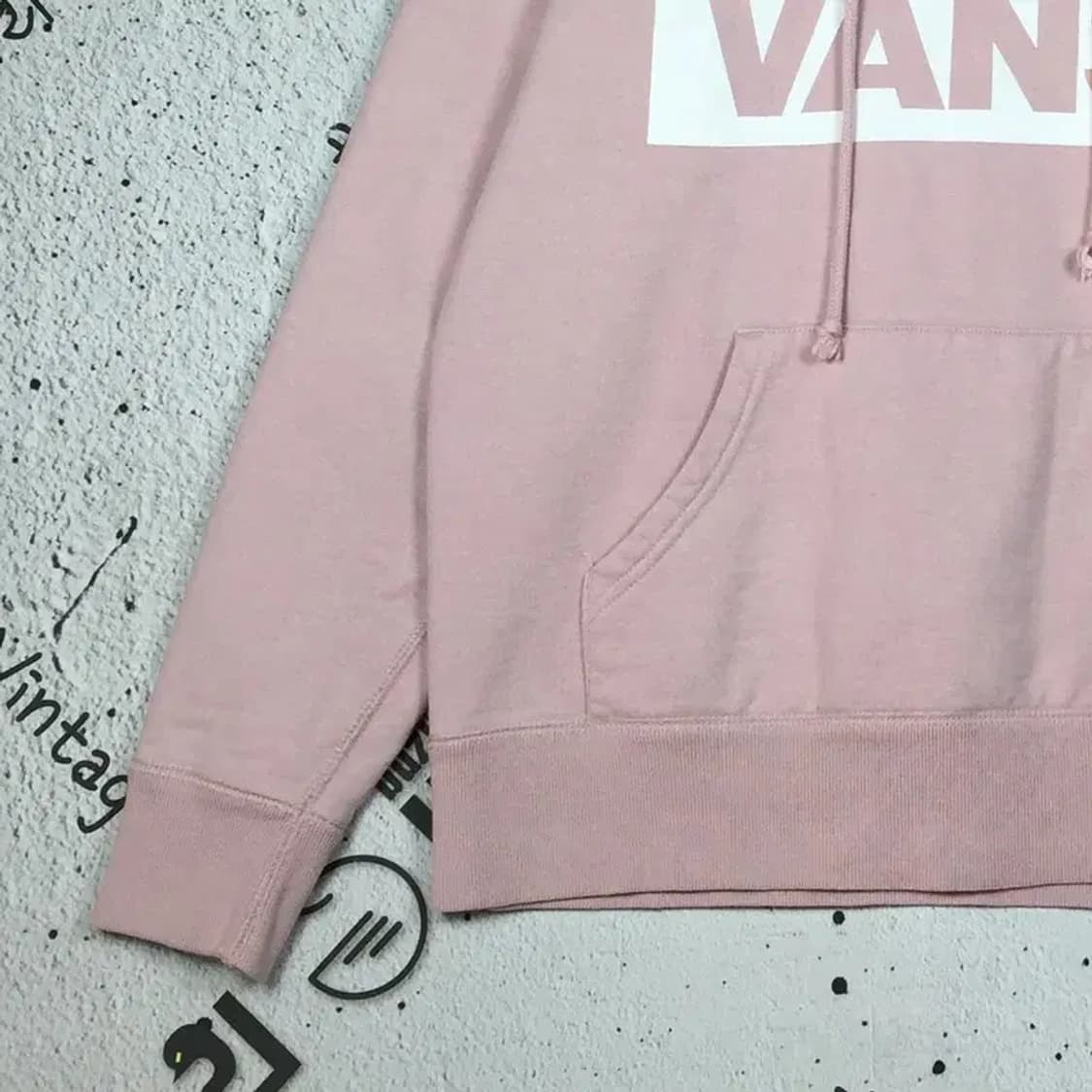 반스 스퀘어 빅로고 약기모 후드티 라이트 핑크 M 2300231 상품이미지6