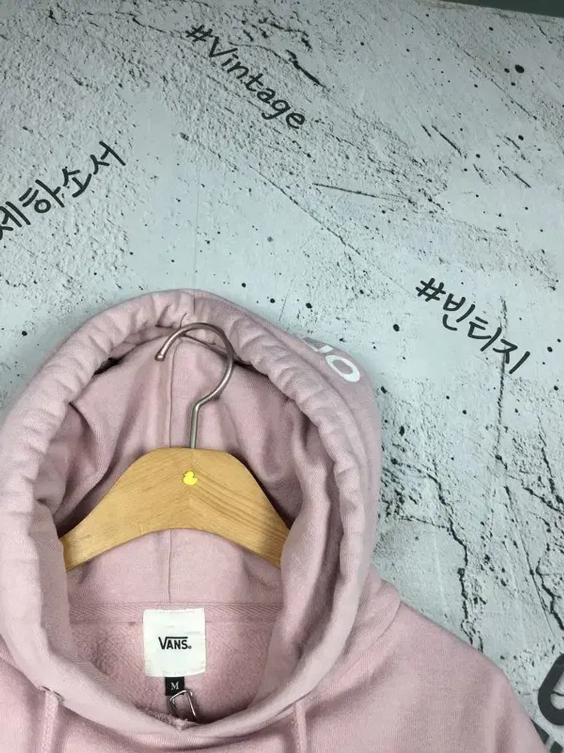 반스 스퀘어 빅로고 약기모 후드티 라이트 핑크 M 2300231 상품이미지8