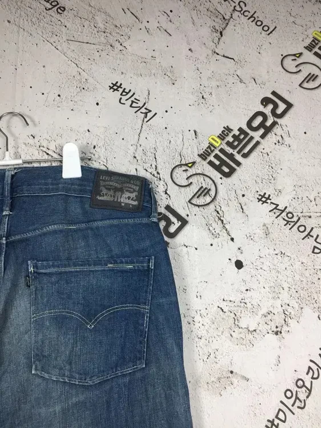 리바이스 504 워싱 데님 청바지 중청 W36 L34 4100071 상품이미지8