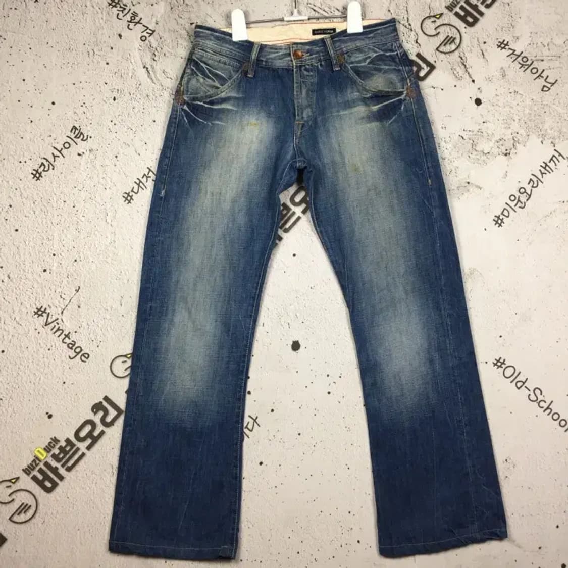 게스 프리미엄 워싱 데님 청바지 중청 W32 4100074 상품이미지1