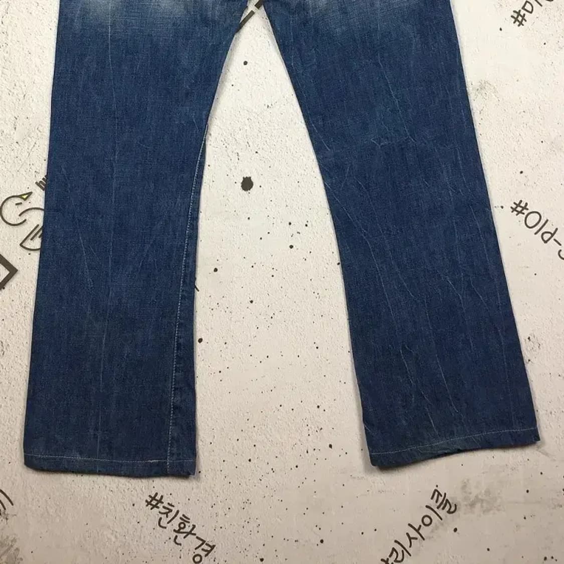 게스 프리미엄 워싱 데님 청바지 중청 W32 4100074 상품이미지5
