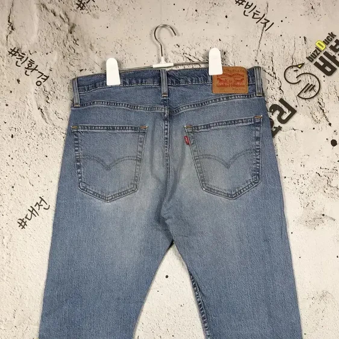 리바이스 502 워싱 데님 청바지 연청 W32 L32 4100086 상품이미지5
