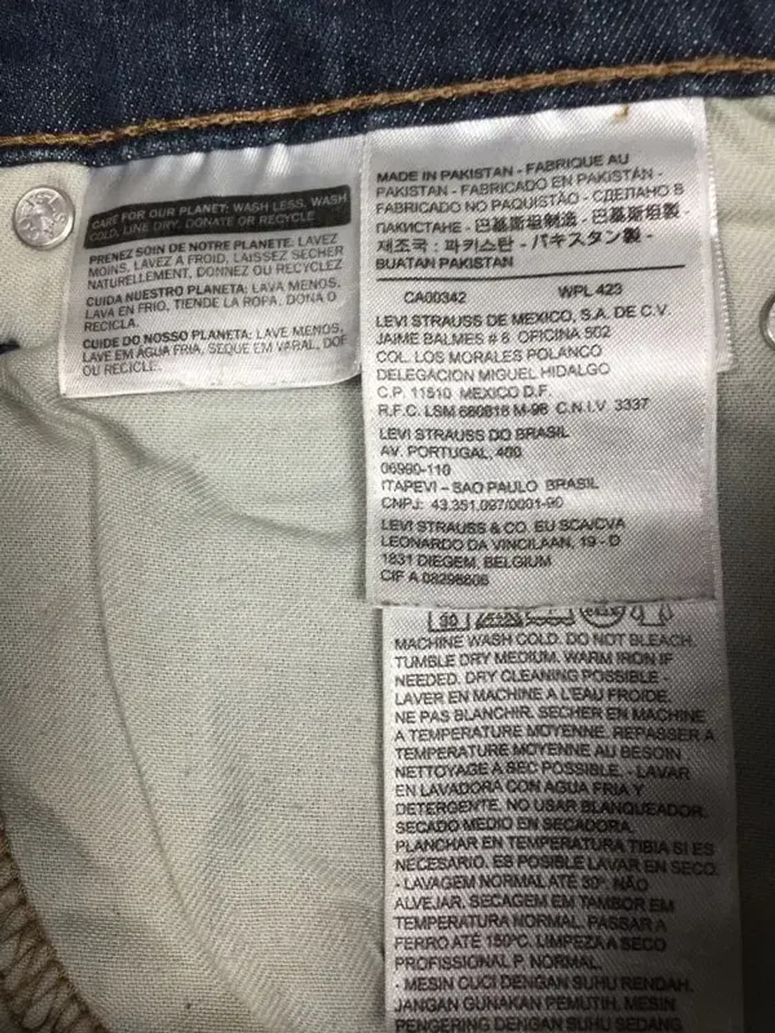 리바이스 511 슬림 워싱 데님 청바지 중청 W30 L34 4100087 상품이미지10