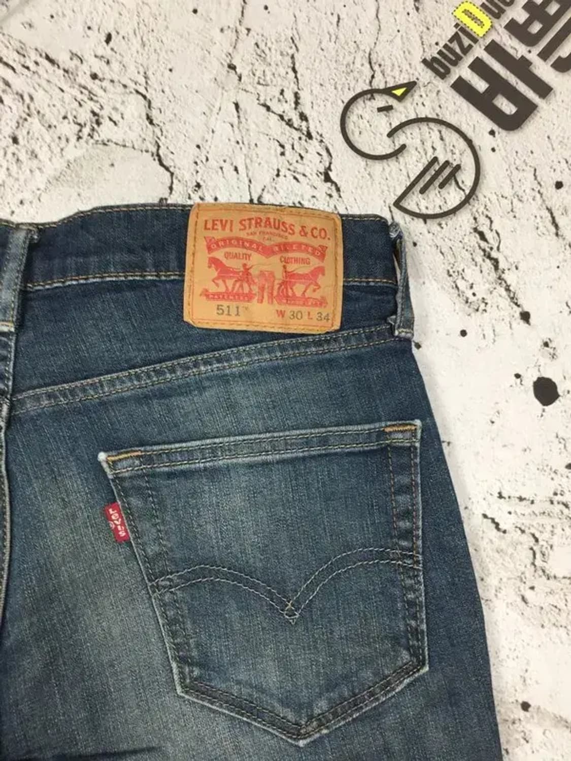 리바이스 511 슬림 워싱 데님 청바지 중청 W30 L34 4100087 상품이미지8