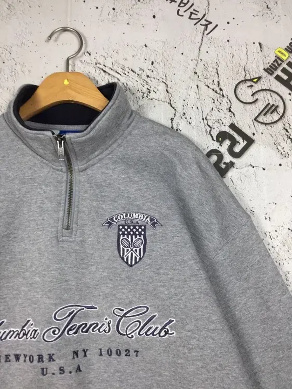 콜롬비아 테니스클럽 반집업 맨투맨 그레이 M(95) 2200250 상품이미지4